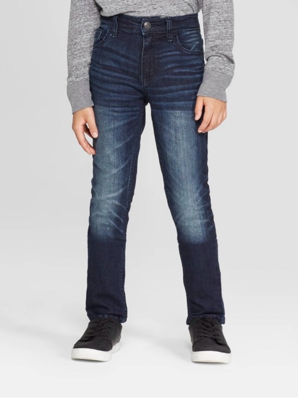 Cat & Jack Boys Dark Blue Slim Jeans